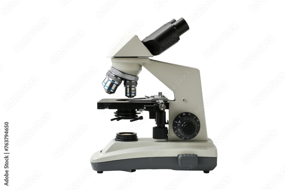 Laboratory Microscope Isolated On Transparent Background