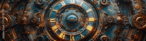 Capture the essence of time while exploring ancient civilizations through clock designs Let each hour reveal a different chapter in history, merging art and functionality elegantly photo
