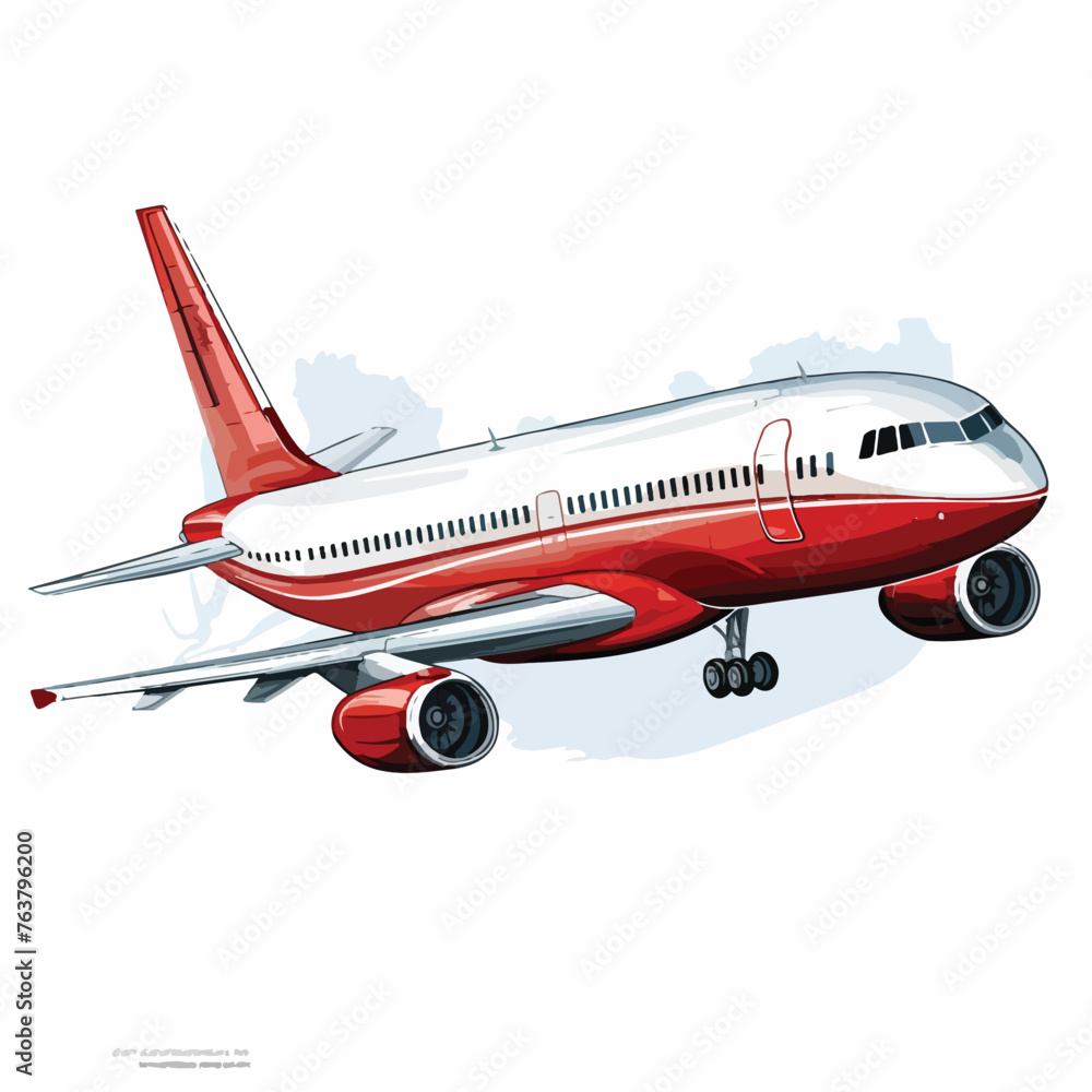 Airliner clipart isolated on white background