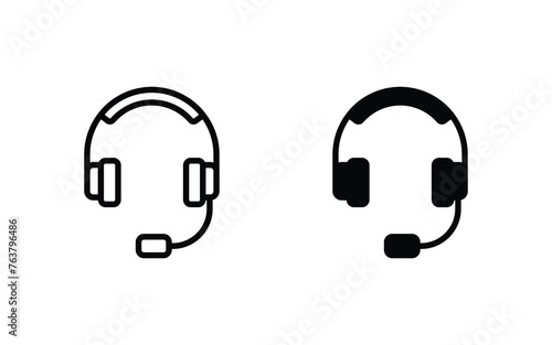 Headphone icon set vector illustration for web, ui, and mobile apps