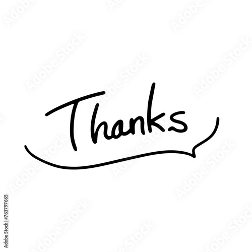 ふきだし付きのthanks