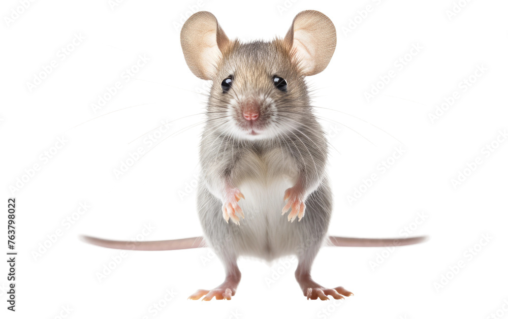 Mouse Standing on Hind Legs. On a White or Clear Surface PNG Transparent Background. Mouse Standing on Hind Legs. On a White or Clear Surface PNG Transparent Background.