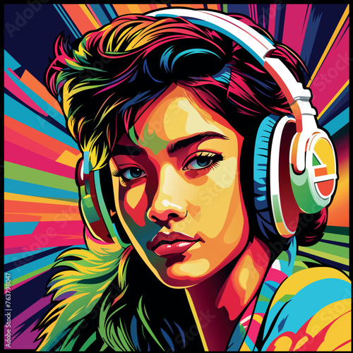 Colorful Painting of a Girl...