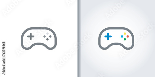 joystick game logo set