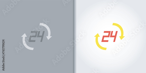 24 hours logo set