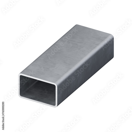 Stainless steel rectangular tube isometric icon