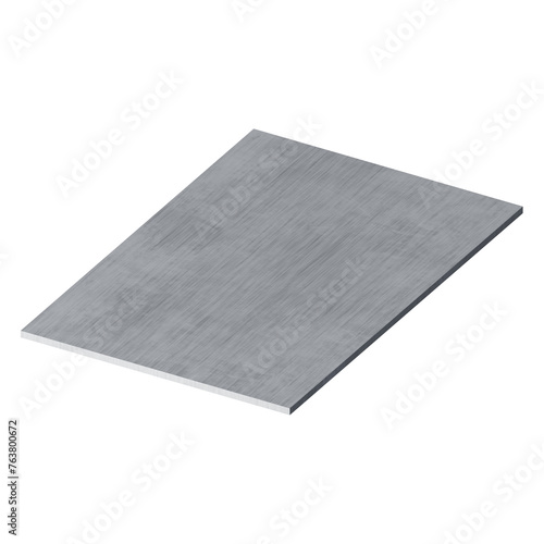 Steel plate, metal sheet isometric icon