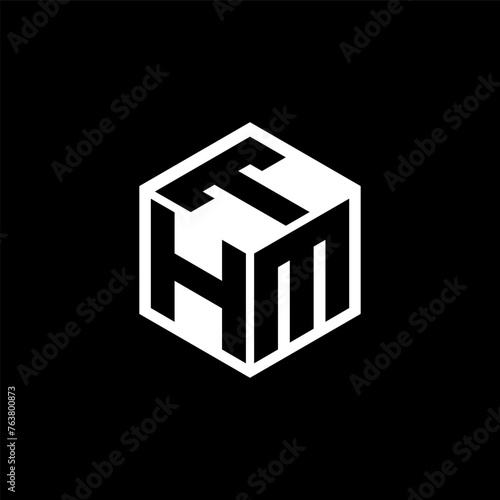 HMT letter logo design in illustration. Vector logo, calligraphy designs for logo, Poster, Invitation, etc. photo