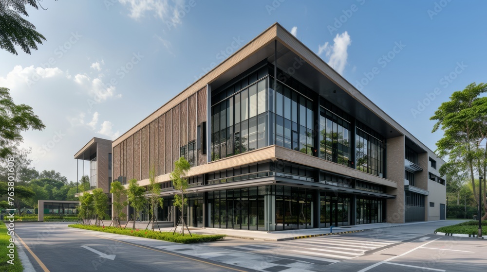 Modern Exterior Building Sustainability Design Ideas 3D Rendered Modern Exterior Building Sustainability Design Ideas 3D Rendered