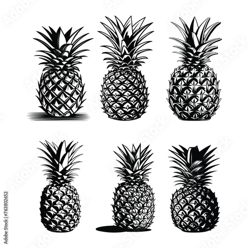 set of pineapple