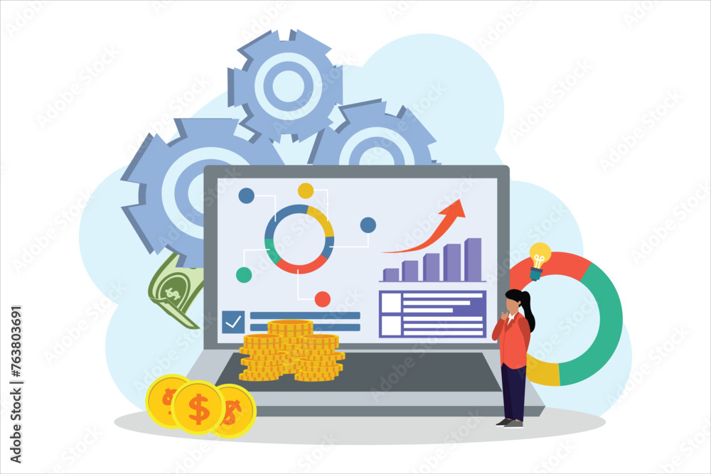 Business Strategy Flat Illustration Design Business Strategy Flat Illustration Design