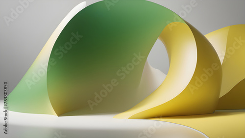 Modern green wave curve abstract presentation background. Vector illustration design for presentation, banner, cover, web, flyer, card, poster, wallpaper, texture, slide, magazine, Generative Ai,Ai