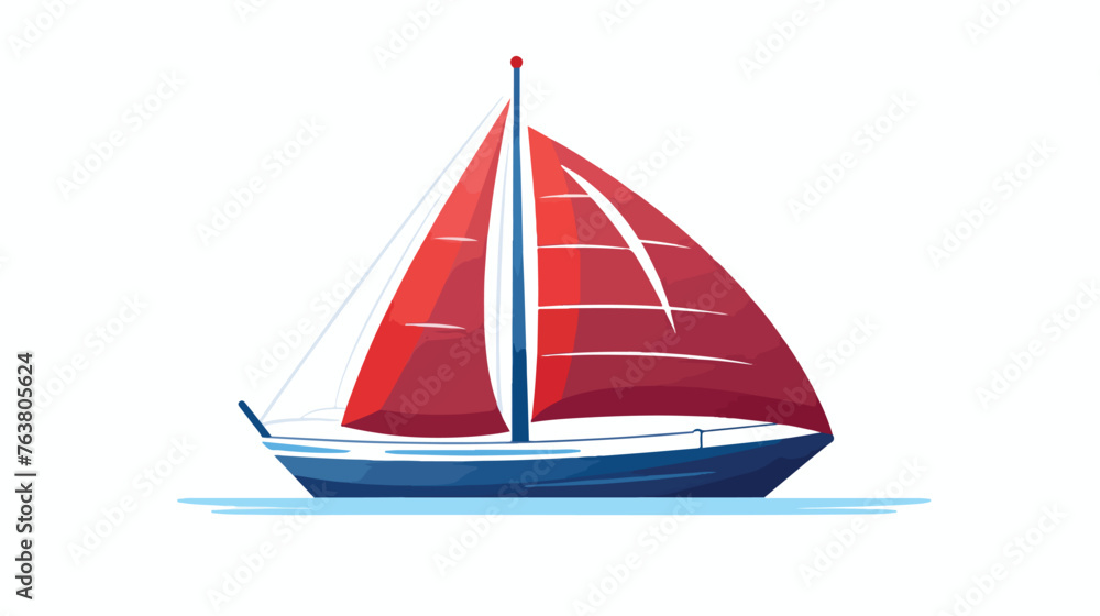 sailboat icon or logo isolated sign symbol vector 