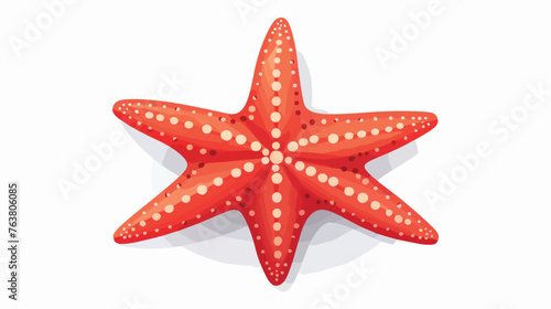 Sea star isolated flat vector isolated on white background