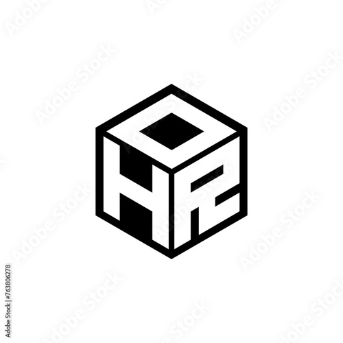 HRO letter logo design in illustration. Vector logo, calligraphy designs for logo, Poster, Invitation, etc. photo