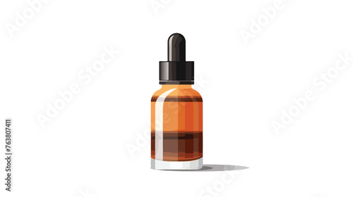 Skin care serum cosmetic bottle flat vector 