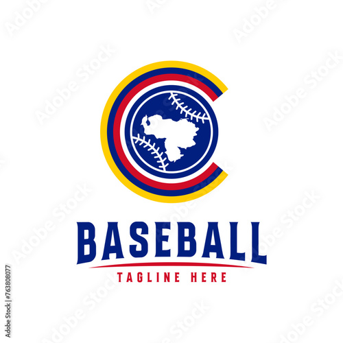 Venezuela baseball sports logo