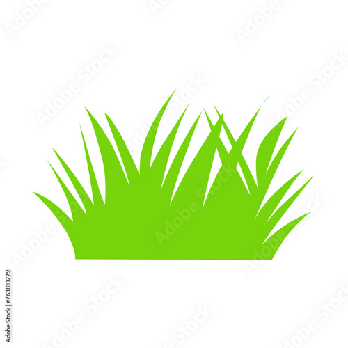 Green grass vector Taper grass simple natural organic bio eco labels and shapes on white background.