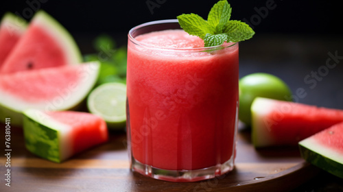 A refreshing agua fresca made with fresh watermelon lime