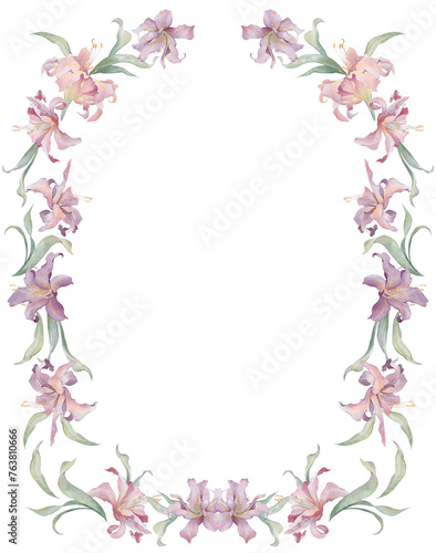 Watercolor floral frames