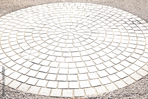 広場のタイルの模様