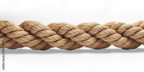 close up of a rope isolated on white background.