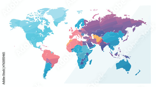 World map vector illustration. flat vector 