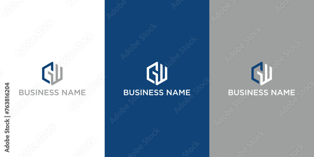 letter G and W logo design, vector file logo, editable letter G and W logo design, vector file logo, editable