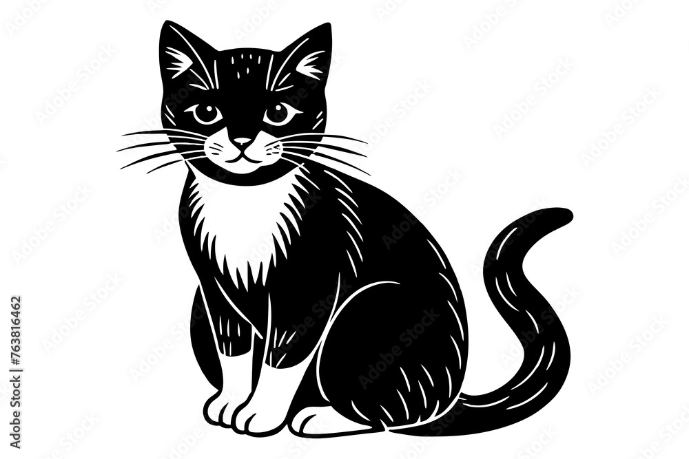 Whiskers silhouette vector illustration Whiskers silhouette vector illustration