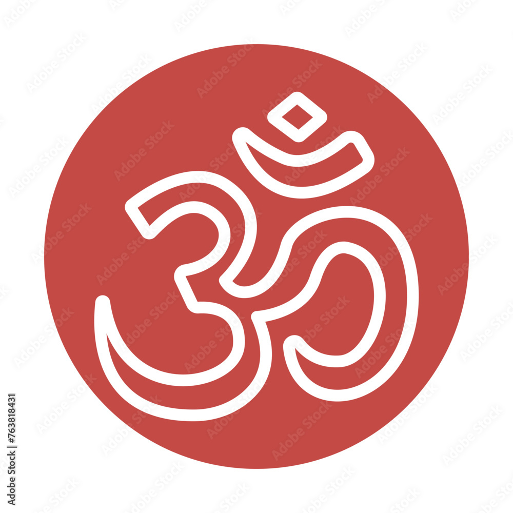 Hinduism black icon. Religion isolated element. Hinduism black icon. Religion isolated element.