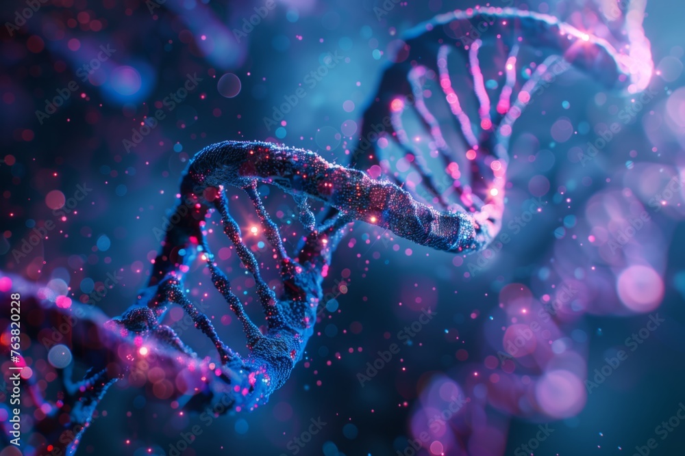 DNA Gene combination background with dark gradient background. DNA Gene combination background with dark gradient background.