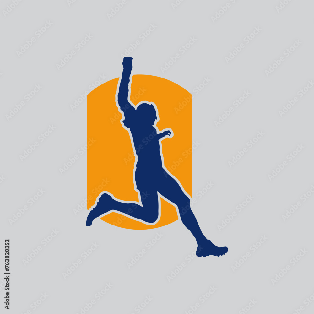 Trail Running Logo vector graphic of illustration 