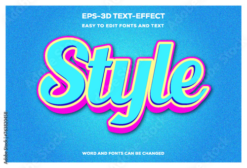 Style 3D Text Effect.