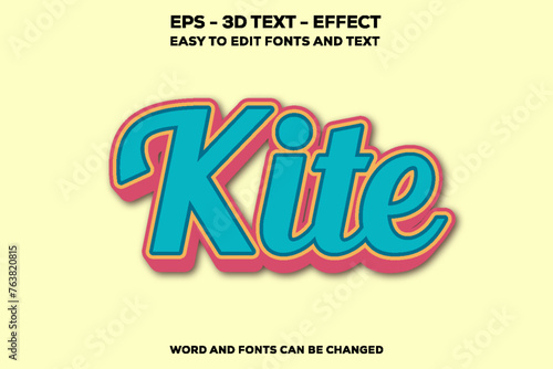 Kite 3D Text Effect.