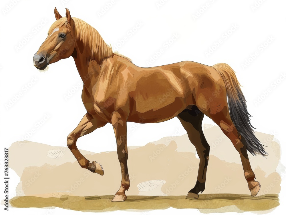 Obraz premium horse equine beautiful white and clean background