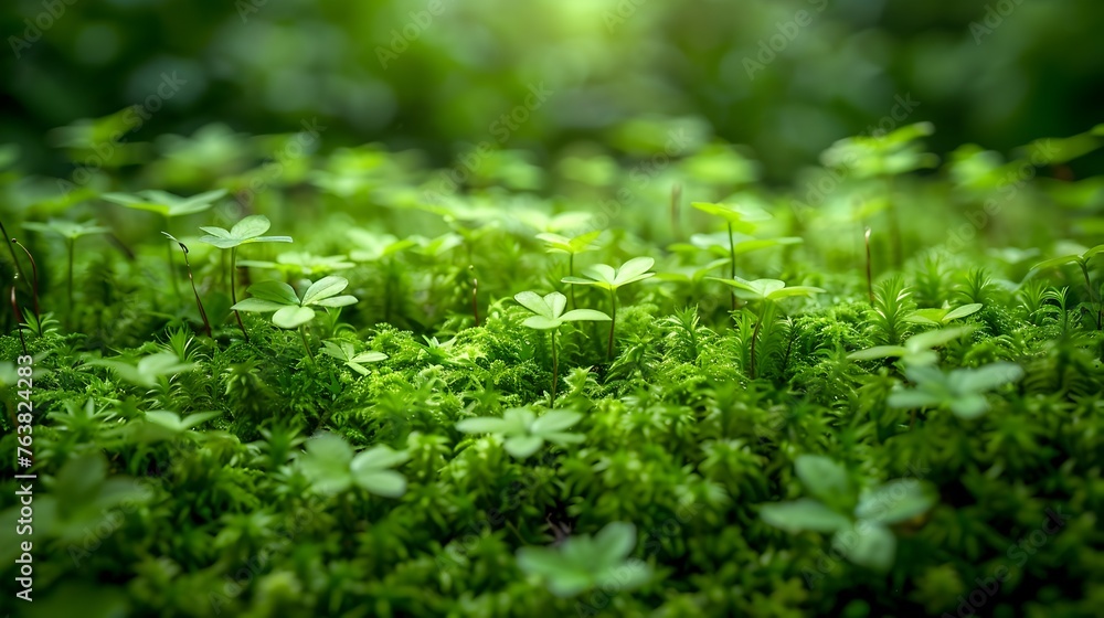 Lush Green Moss Carpet Covering the Forest Floor,Exuding Tranquility and the Beauty of Untouched Nature Lush Green Moss Carpet Covering the Forest Floor,Exuding Tranquility and the Beauty of Untouched Nature