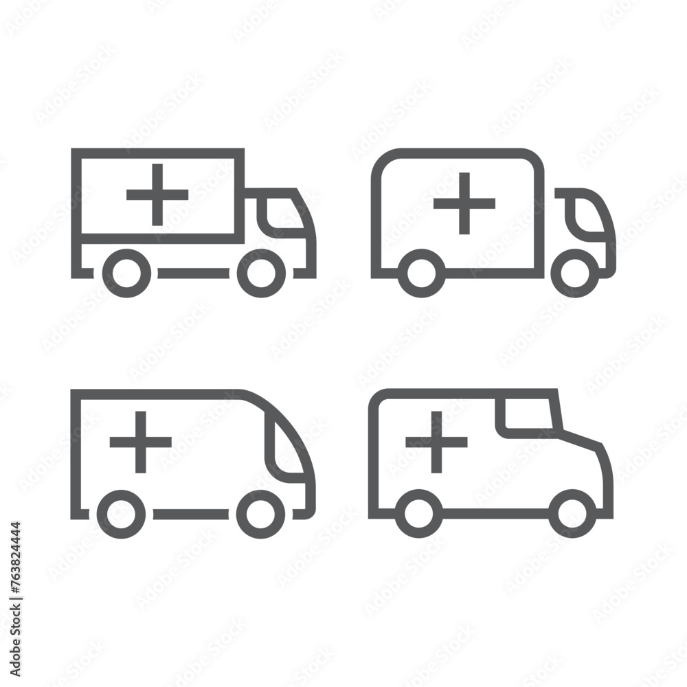 Ambulance icon design, isolated on white background, vector illustration