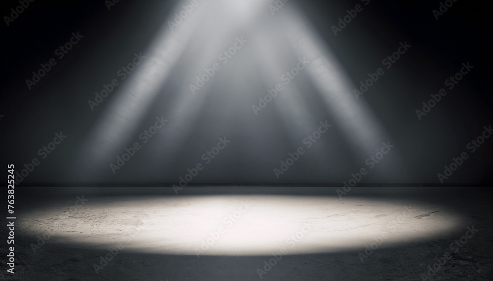 Studio empty dark room with a ray of light; shadow play; abstract background concept Studio empty dark room with a ray of light; shadow play; abstract background concept