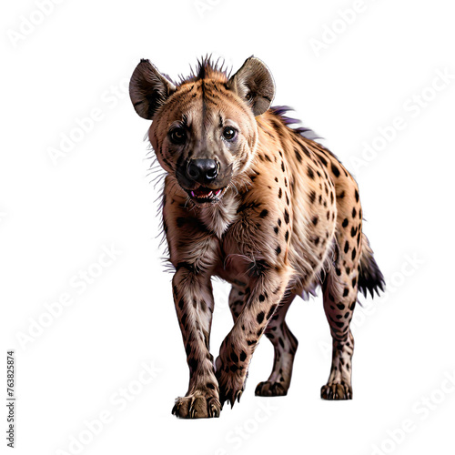 Hyena isolated transparent background PNG ai generated
