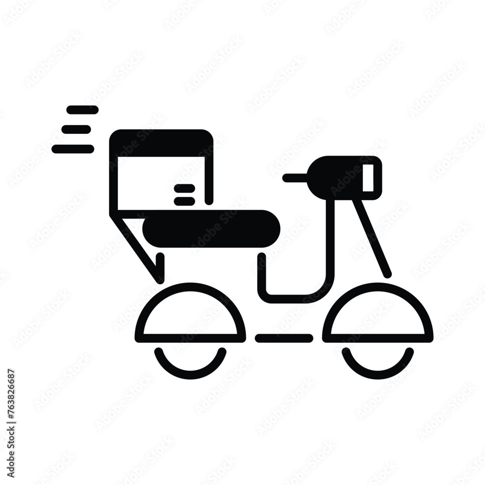 Delivery Bike icon editable stock vector illustration Delivery Bike icon editable stock vector illustration