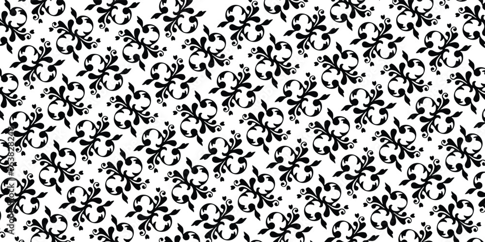 Vector plant ornament seamless pattern background Vector plant ornament seamless pattern background