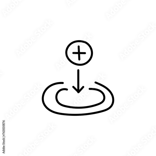 Hand Drawn flat icon for impact
