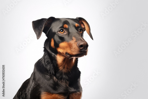 Beauceron dog, isolated on white background © -=RRZMRR=-