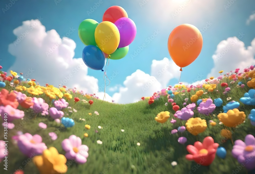 balloons on the meadow balloons on the meadow