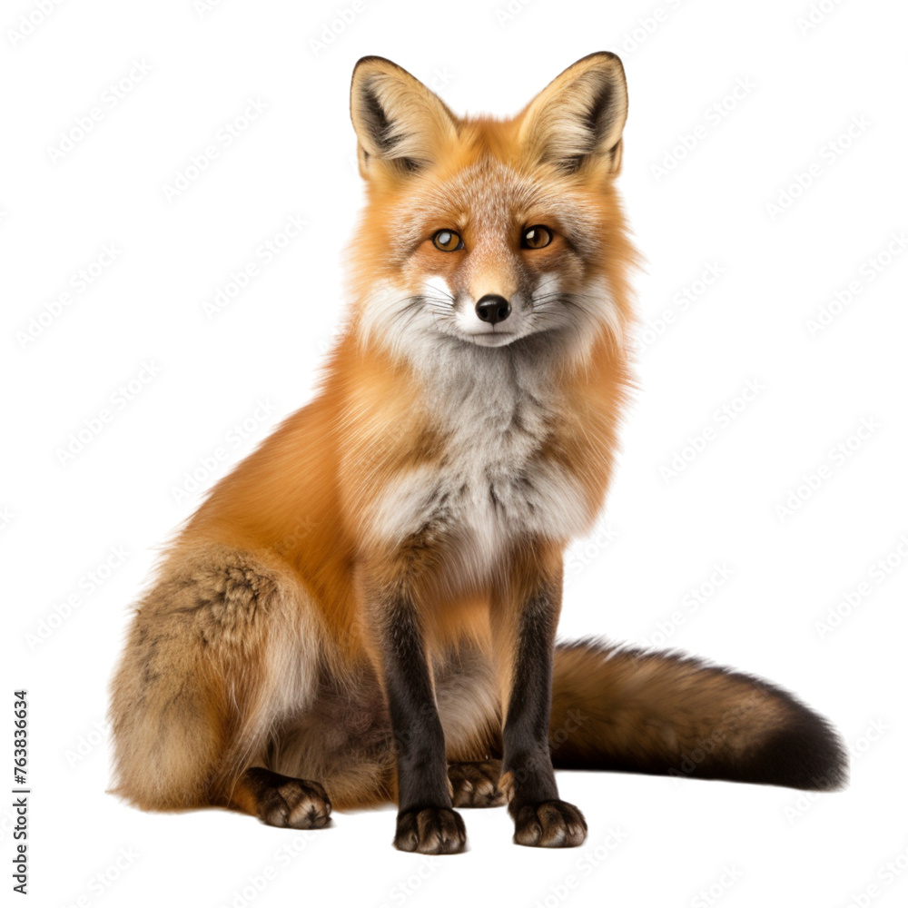 fox vulpes isolated on transparent background fox vulpes isolated on transparent background