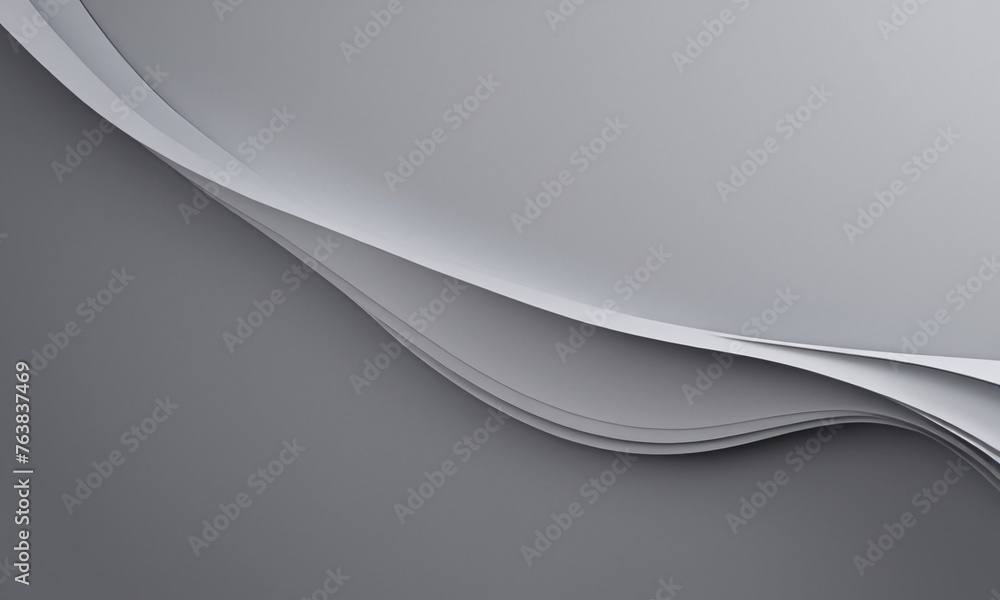 Abstract wallpaper background with smooth and curved lines created by folding wavy paper in the shape of waves, featuring grey color. Abstract wallpaper background with smooth and curved lines created by folding wavy paper in the shape of waves, featuring grey color.