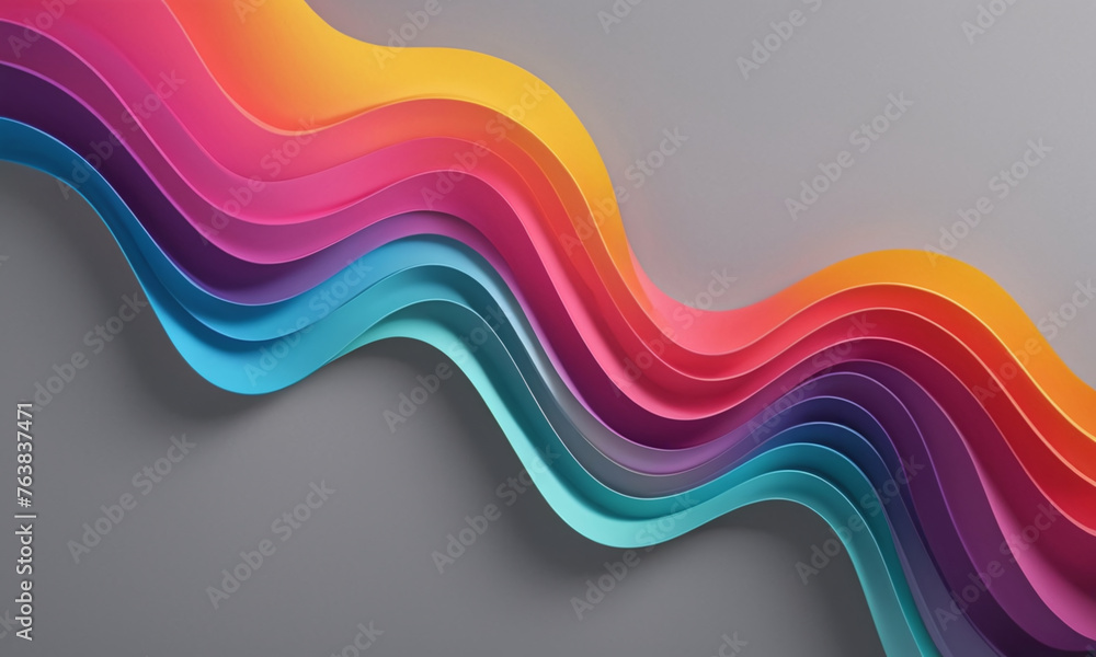 Abstract wallpaper background with smooth and curved lines created by folding wavy paper in the shape of waves, featuring colorful color. Abstract wallpaper background with smooth and curved lines created by folding wavy paper in the shape of waves, featuring colorful color.