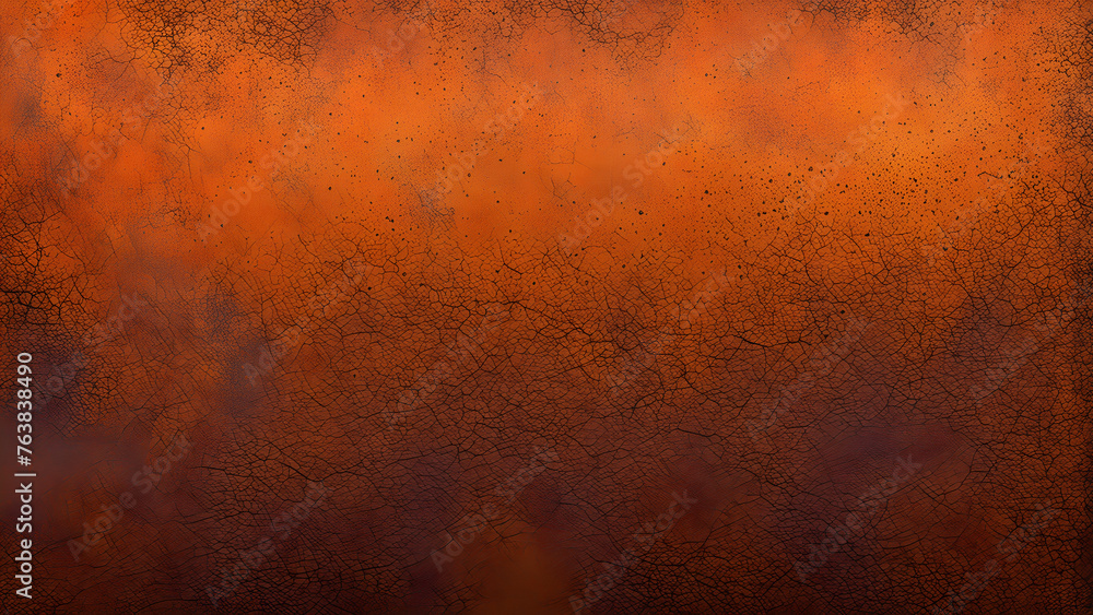 An abstract background composed of orange yellow rust, with a metallic feel and blank text

