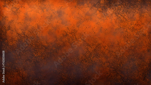An abstract background composed of orange yellow rust, with a metallic feel and blank text
