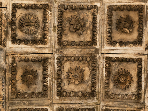 Detailed artwork on Hadrian's Gate arch, Antalya, Turkey